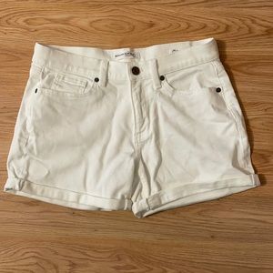 White denim shorts